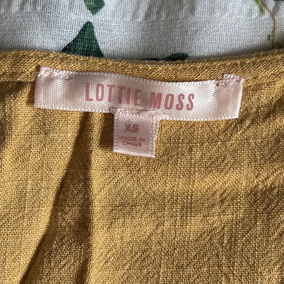 PACSUN ~ LOTTIE MOSS Tie-Shoulder Babydoll Linen Dress - Picture 3 of 5